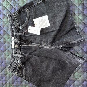 Topshop Dark Gray Women's Denim Shorts